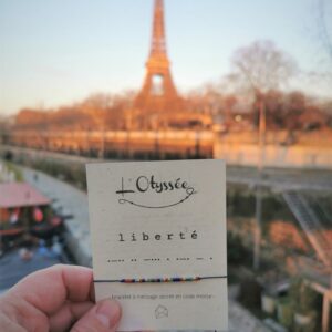 liberté code morse bracelet